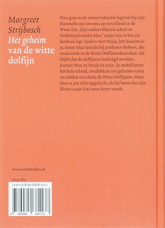 Achterkant van Het geheim van de witte dolfijn
