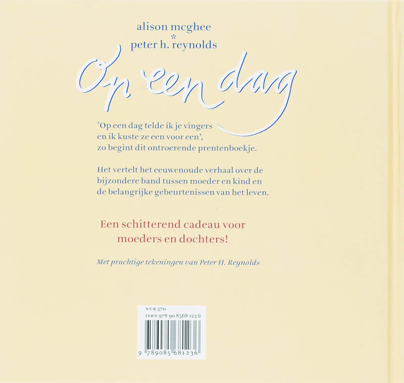 Achterkant van Op een dag