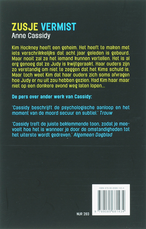 Achterkant van Zusje vermist