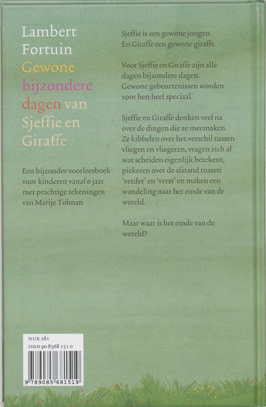 Achterkant van Gewone bijzondere dagen van Sjeffie en Giraffe