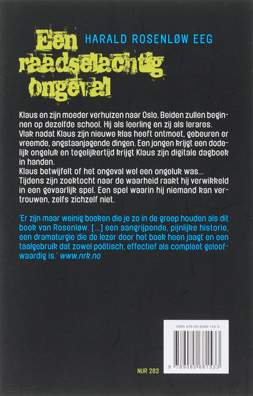Achterkant van Een raadselachtig ongeval