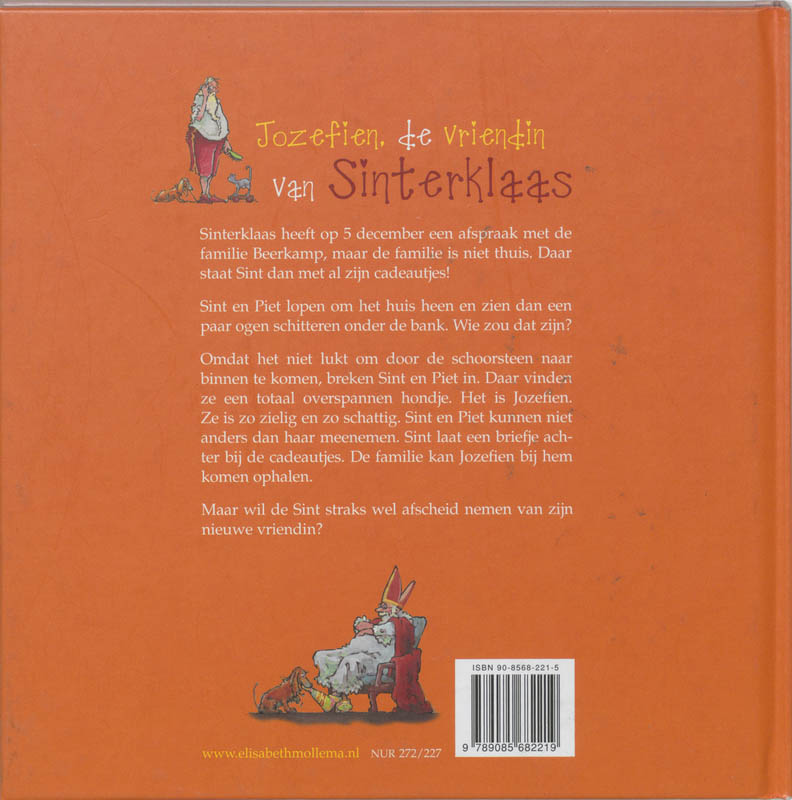 Achterkant van Jozefien, de vriendin van Sinterklaas