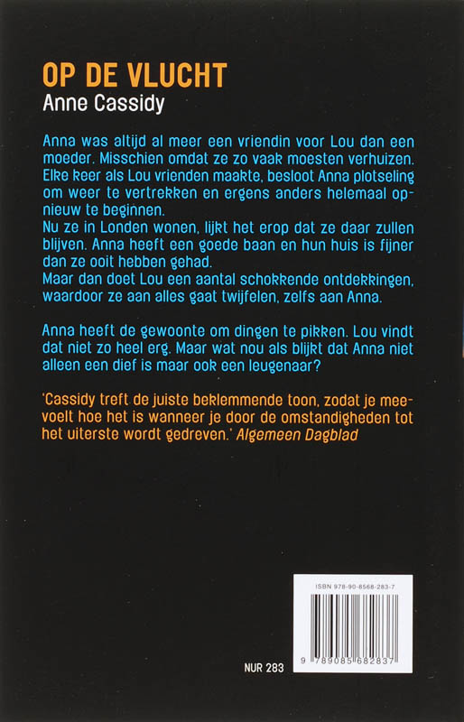 Achterkant van Op de vlucht