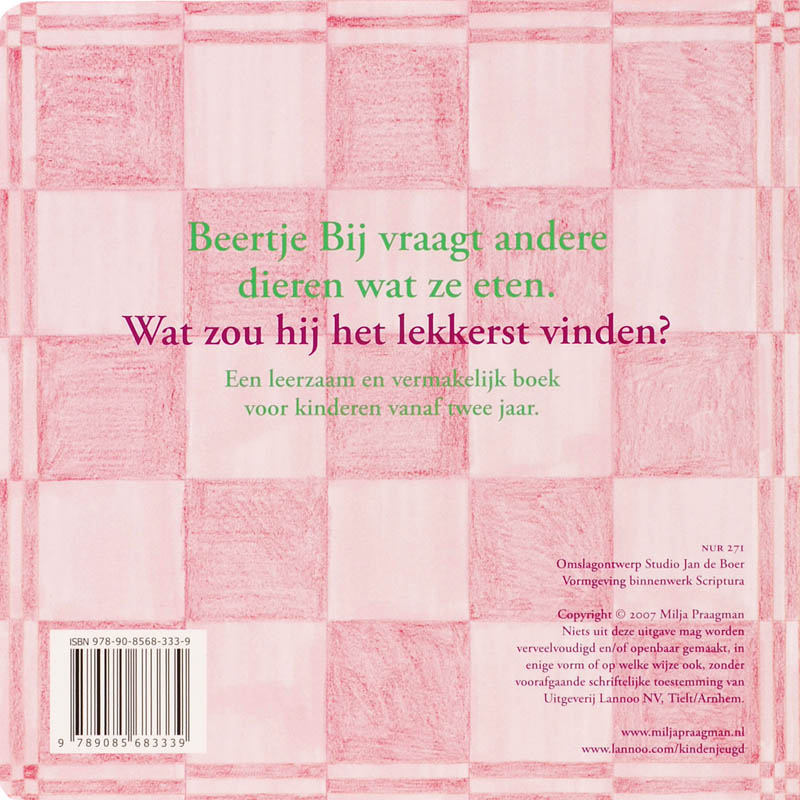 Achterkant van Beertje bij heeft honger