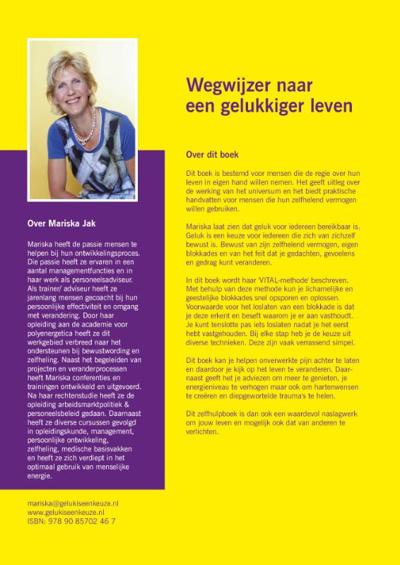 Achterkant van Geluk is een keuze