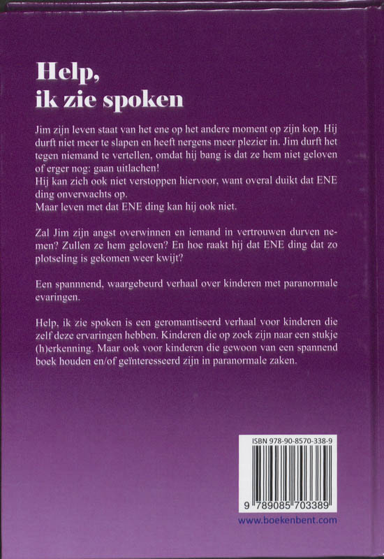 Achterkant van Help, ik zie spoken
