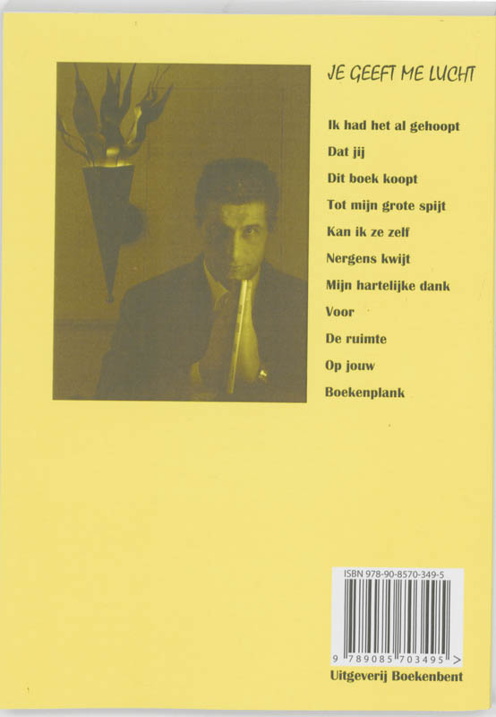 Achterkant van Open dicht boek