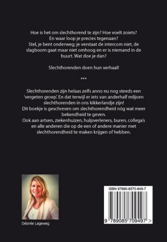 Achterkant van Wij horen met onze ogen!