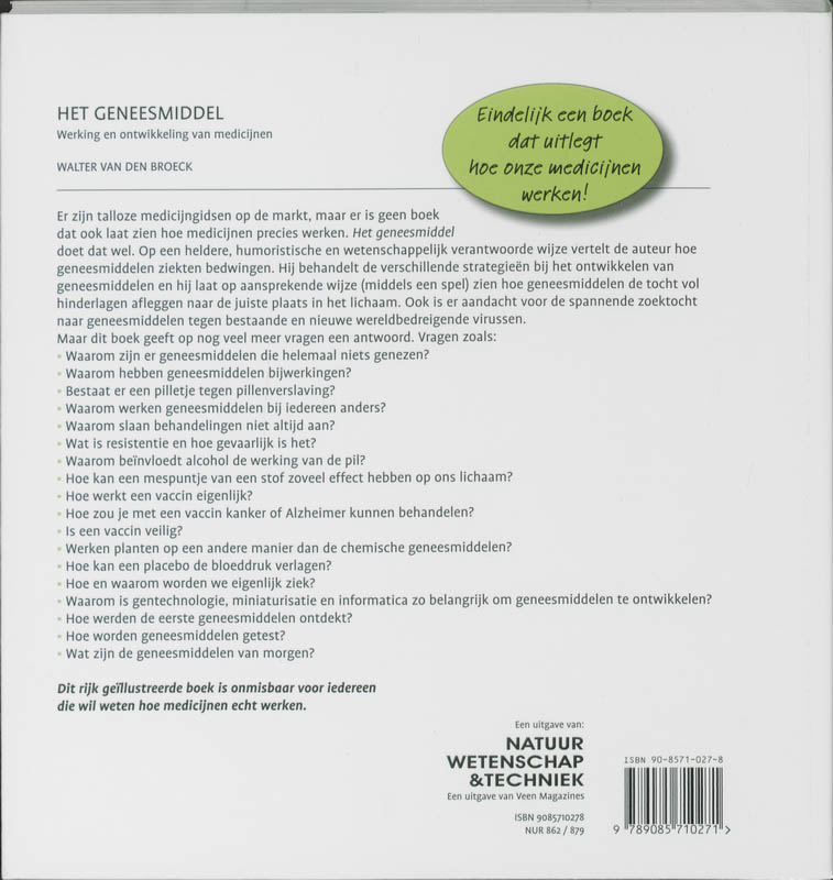 Achterkant van Het geneesmiddel