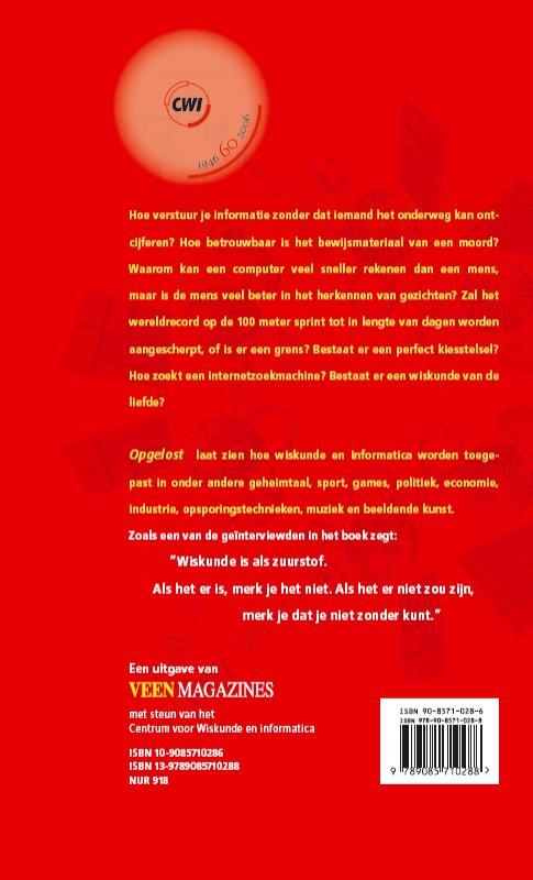 Achterkant van Opgelost!
