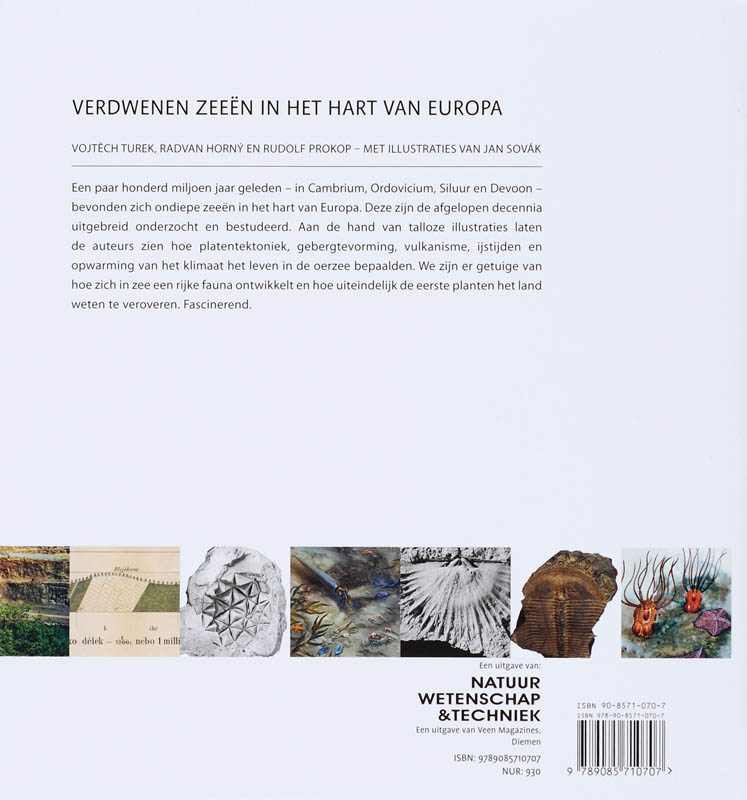 Achterkant van Verdwenen zeeën in het hart van Europa