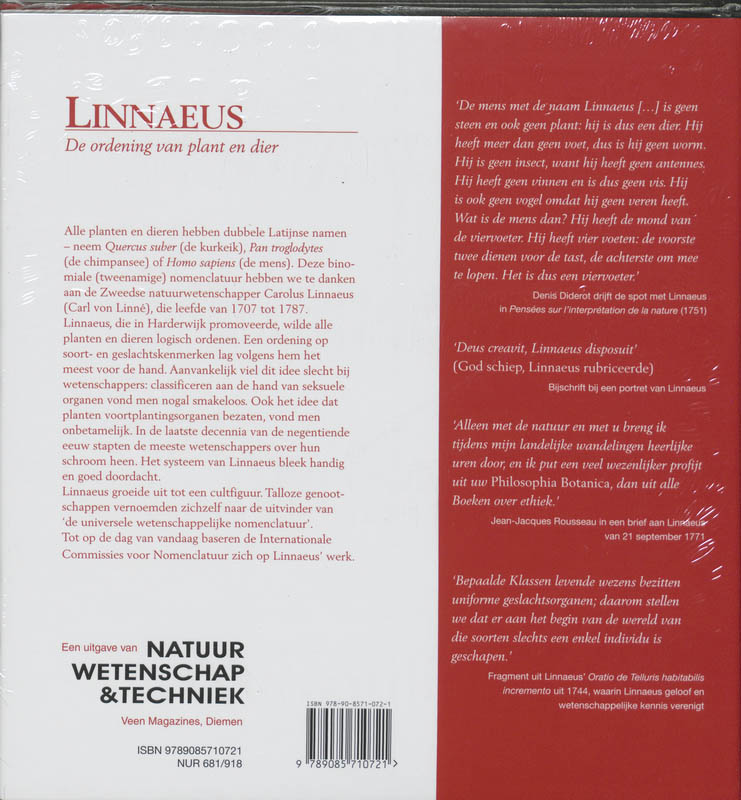 Achterkant van Linnaeus