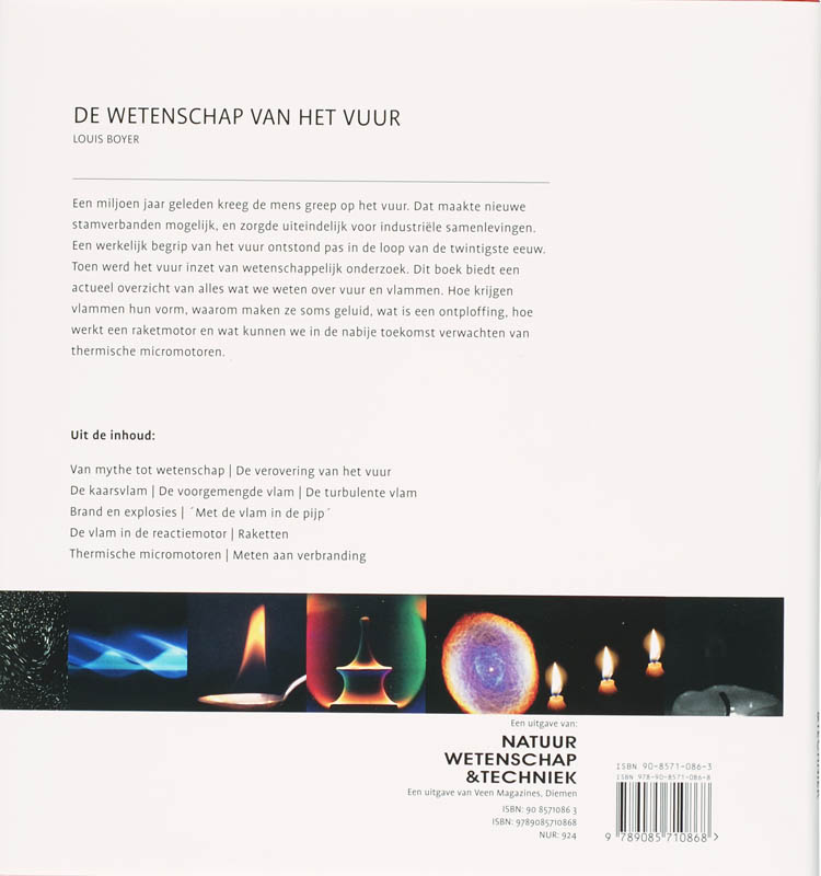 Achterkant van De wetenschap van het vuur