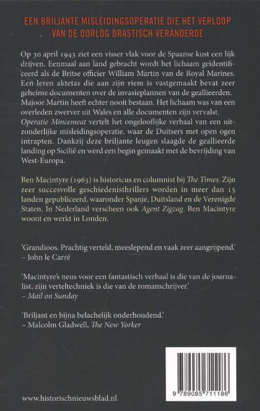 Achterkant van Operatie Mincemeat