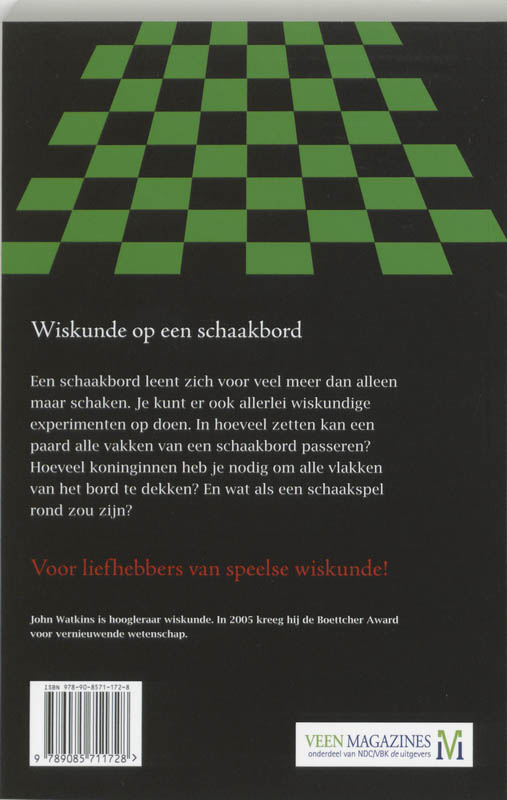 Achterkant van Wiskunde op een schaakbord