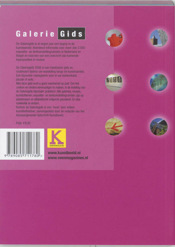 Achterkant van Galeriegids 2008