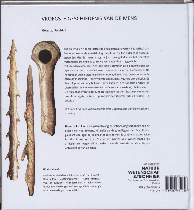 Achterkant van Vroegste geschiedenis van de mens