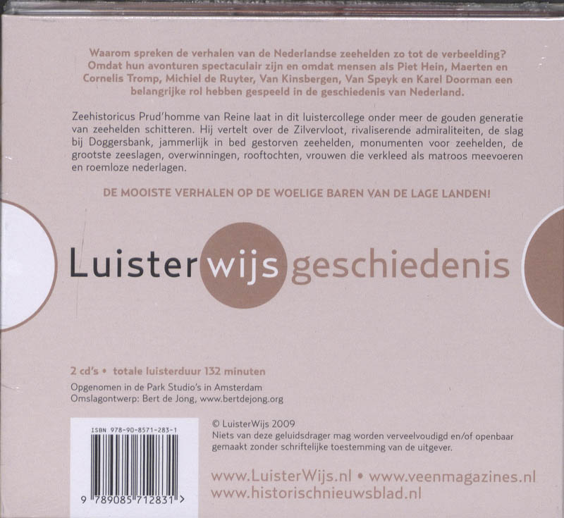 Achterkant van Zeehelden en Zeeslagen