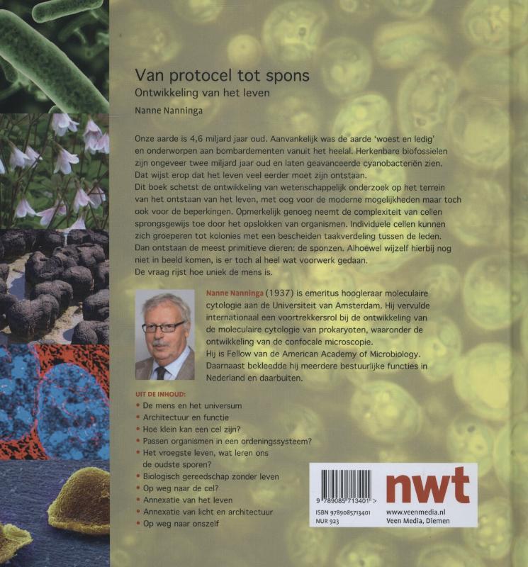 Achterkant van Van protocel tot spons