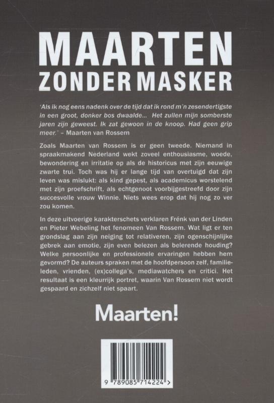 Achterkant van Maarten zonder masker