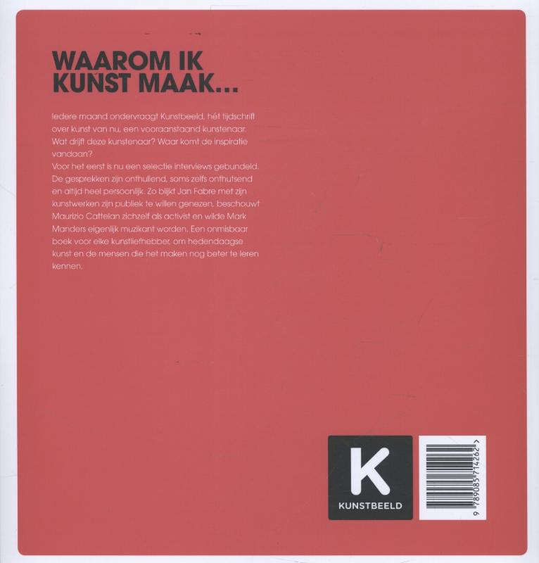 Achterkant van Waarom ik kunst maak