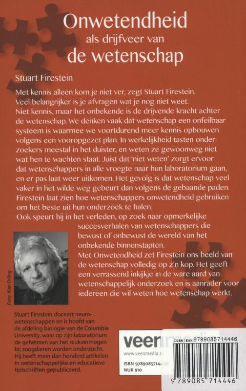 Achterkant van Onwetendheid als drijfveer van de wetenschap