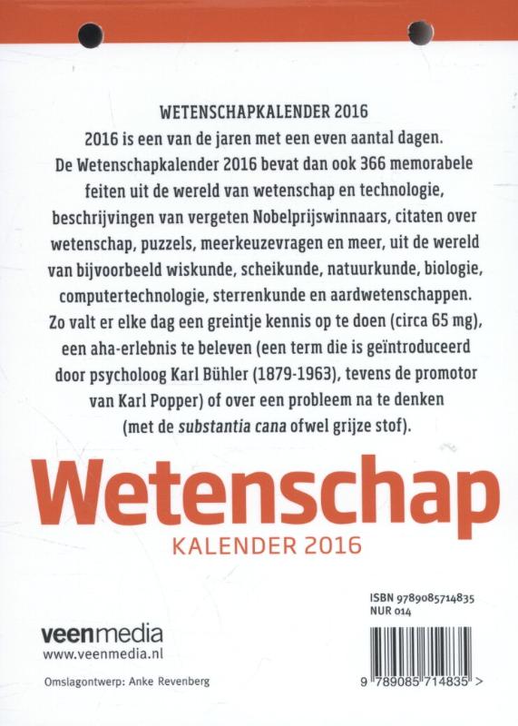 Achterkant van 2016