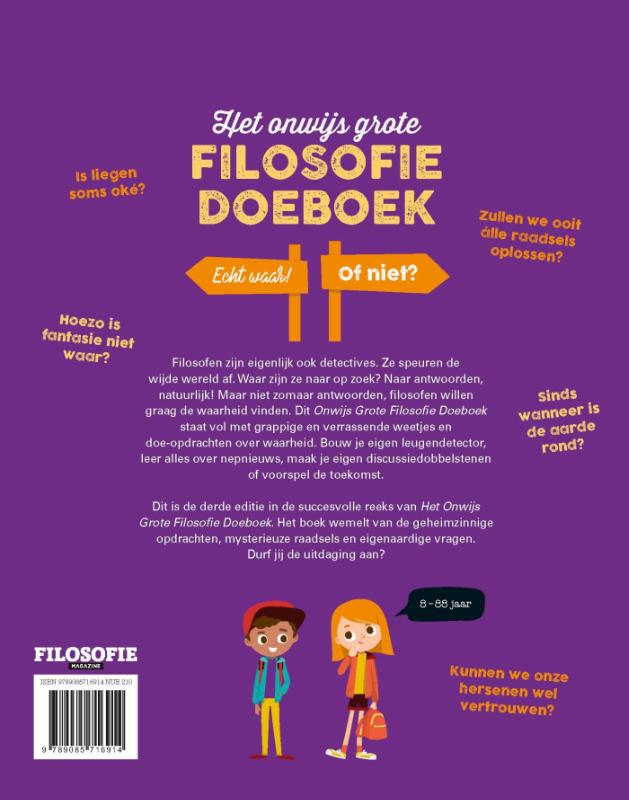 Achterkant van Het onwijs grote filosofie doeboek