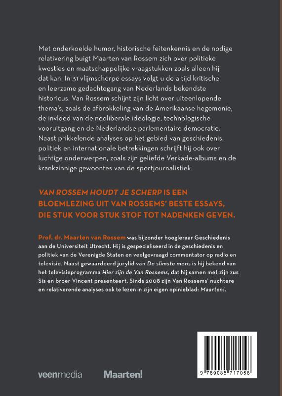 Achterkant van Van Rossem houdt je scherp