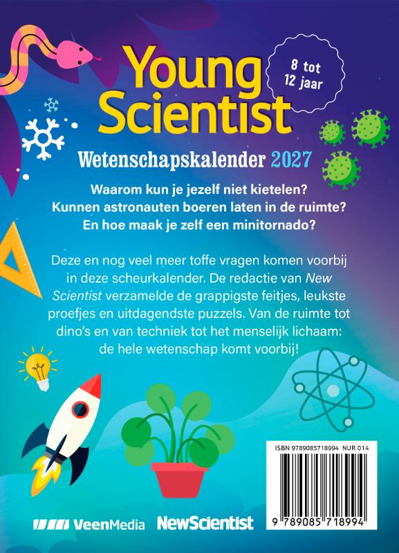 Achterkant van Young Scientist Wetenschapskalender 2027