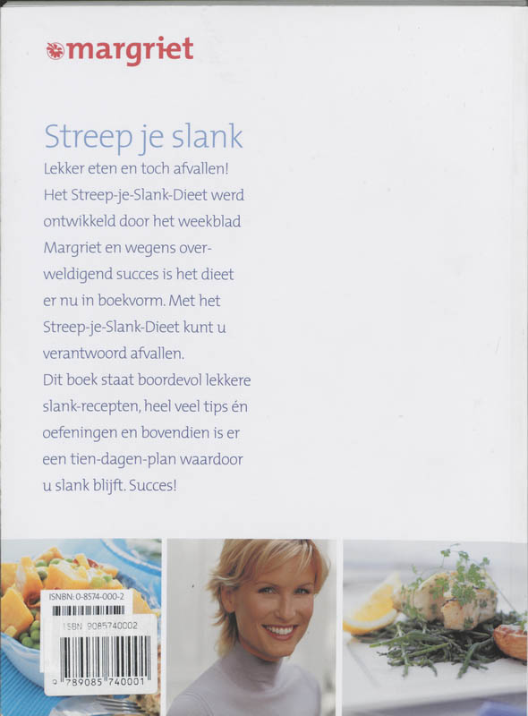 Achterkant van Streep je Slank