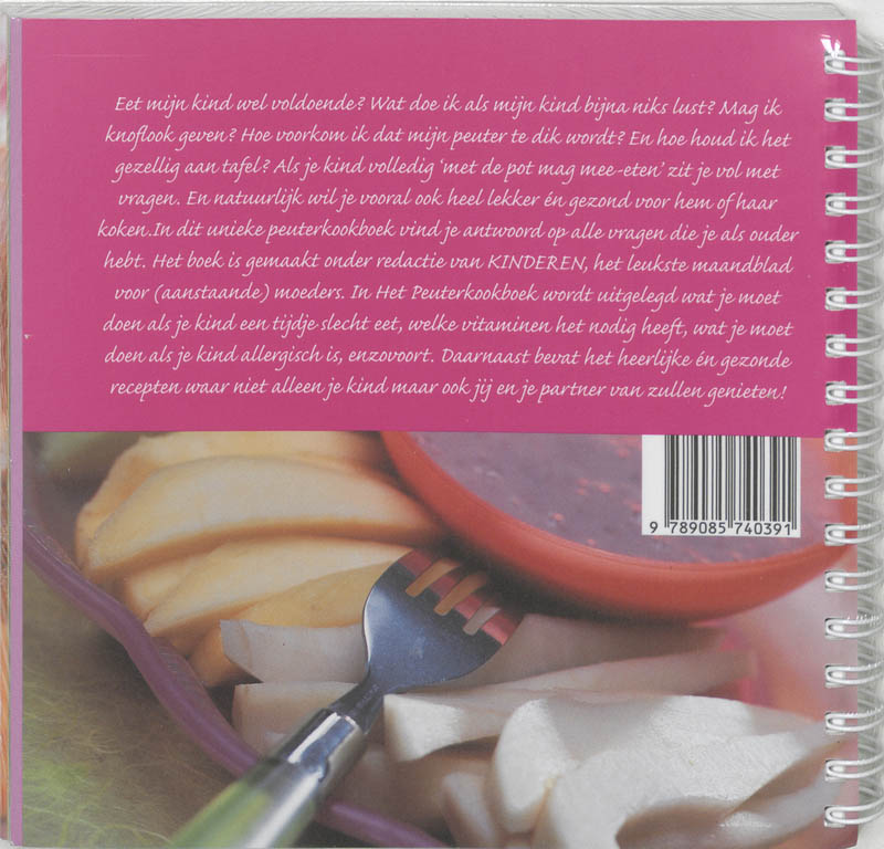 Achterkant van Hét Kookboek voor je peuter