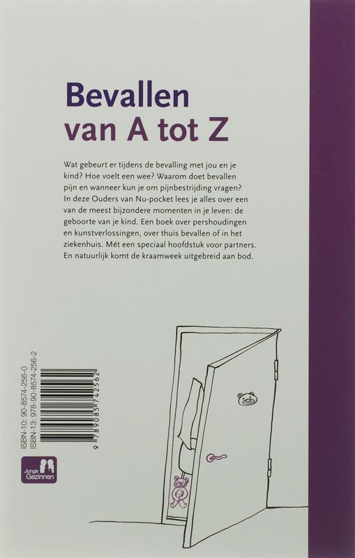 Achterkant van Bevallen van A-Z