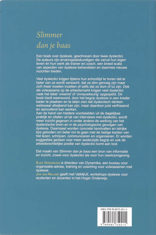 Achterkant van Slimmer dan je baas