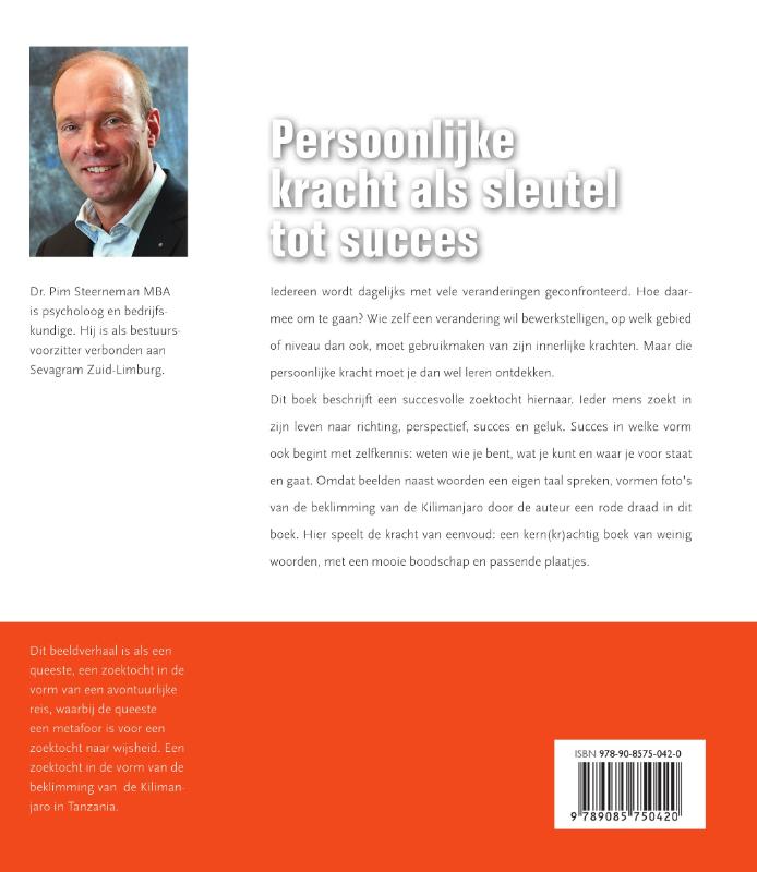 Achterkant van Persoonlijke kracht als sleutel tot succes