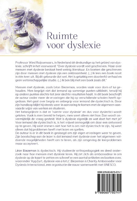Achterkant van Ruimte voor dyslexie