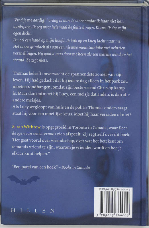 Achterkant van Door de ogen van een vleermuis