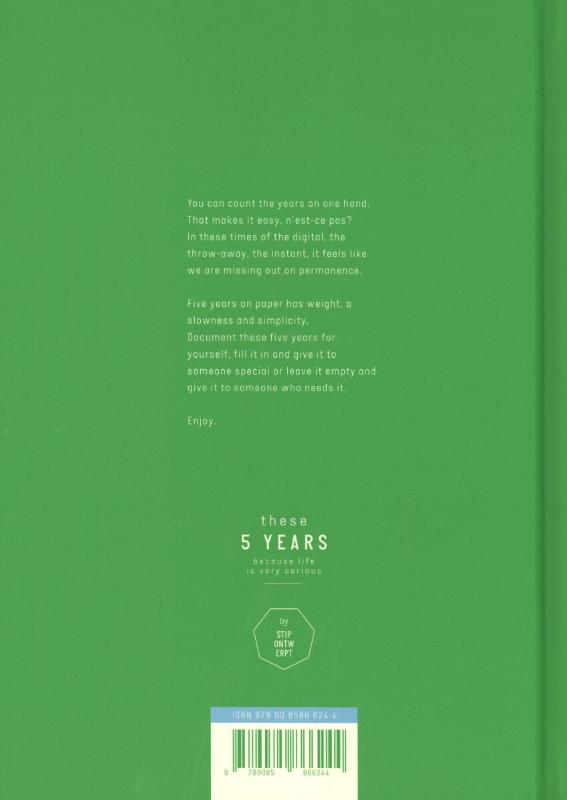 Achterkant van These 5 years