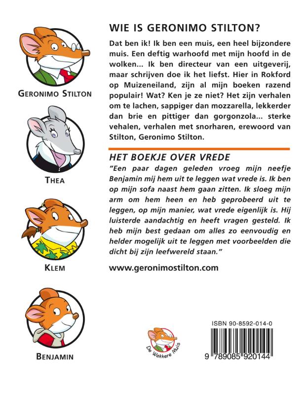 Achterkant van Het boekje over vrede
