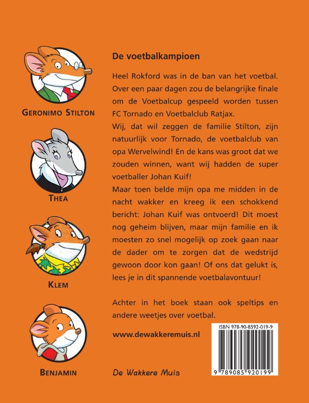 Achterkant van De voetbalkampioen