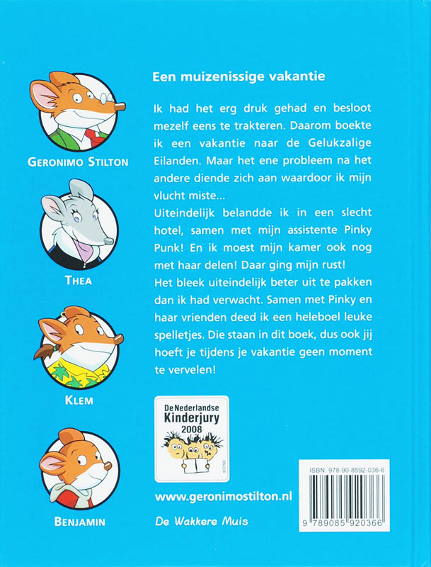 Achterkant van Een muizenissige vakantie