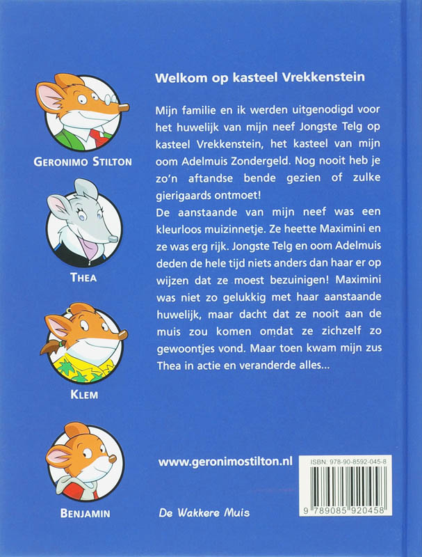 Achterkant van Welkom op kasteel Vrekkenstein