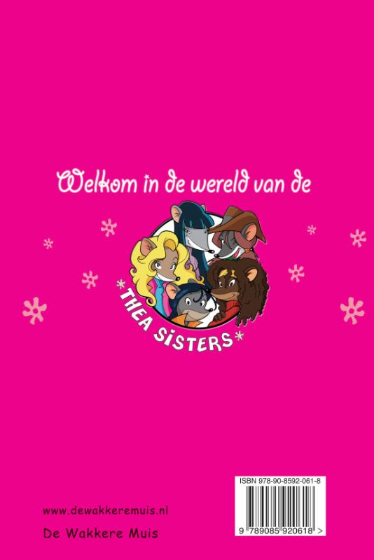 Achterkant van De Thea Sisters op avontuur
