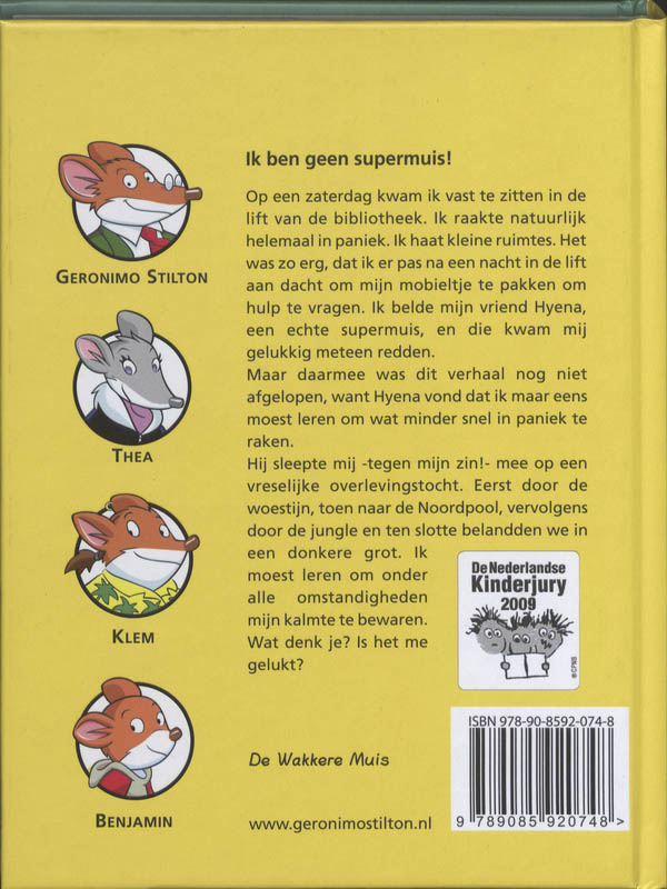 Achterkant van Ik ben geen supermuis!