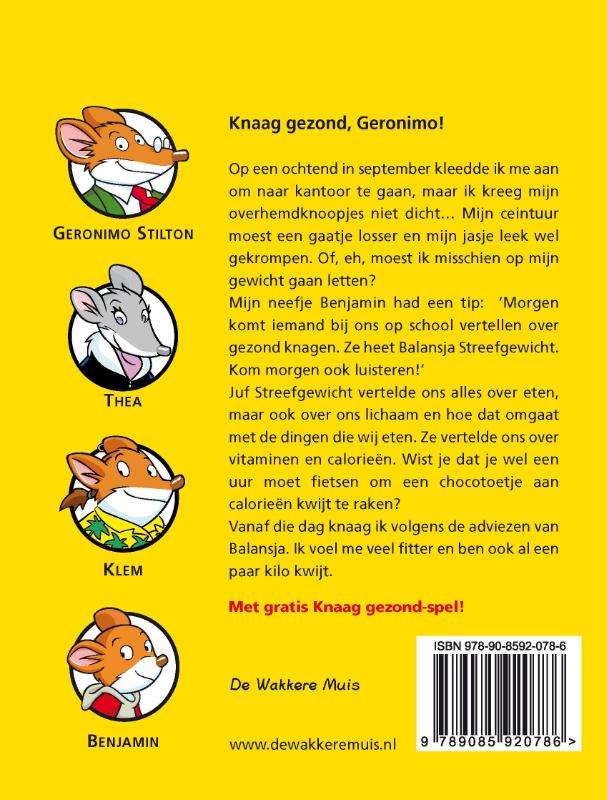 Achterkant van Knaag gezond, Geronimo!