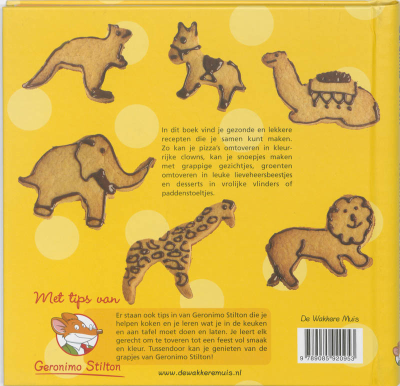 Achterkant van Koken met Geronimo Stilton