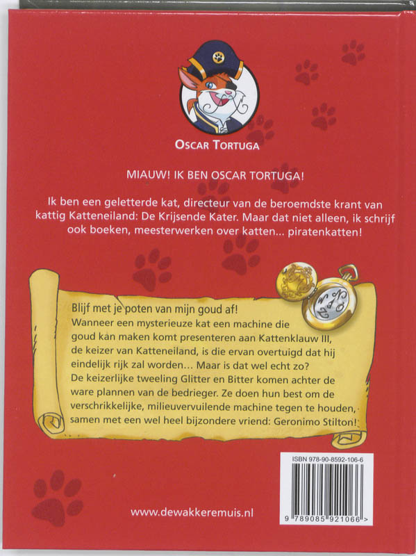 Achterkant van Blijf met je poten van mijn goud af!