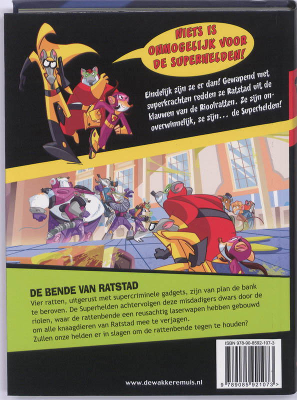 Achterkant van De bende van Ratstad