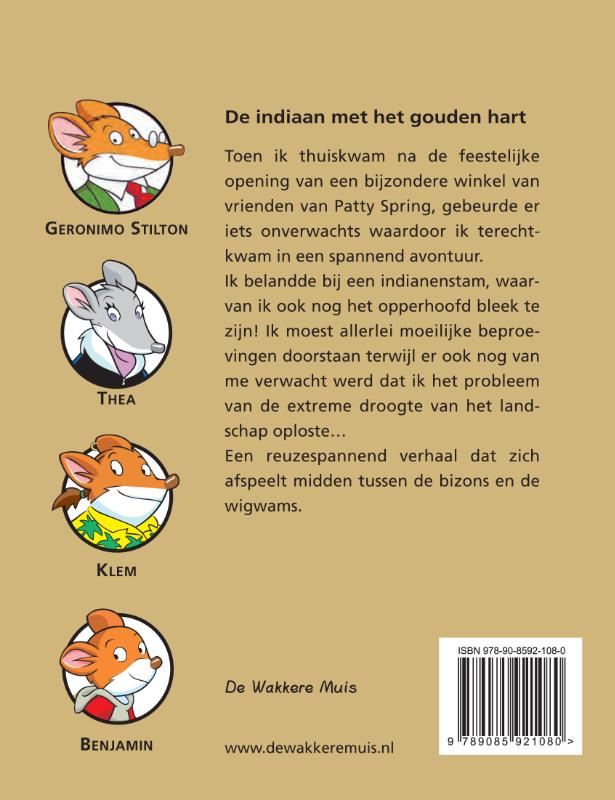 Achterkant van De indiaan met het gouden hart