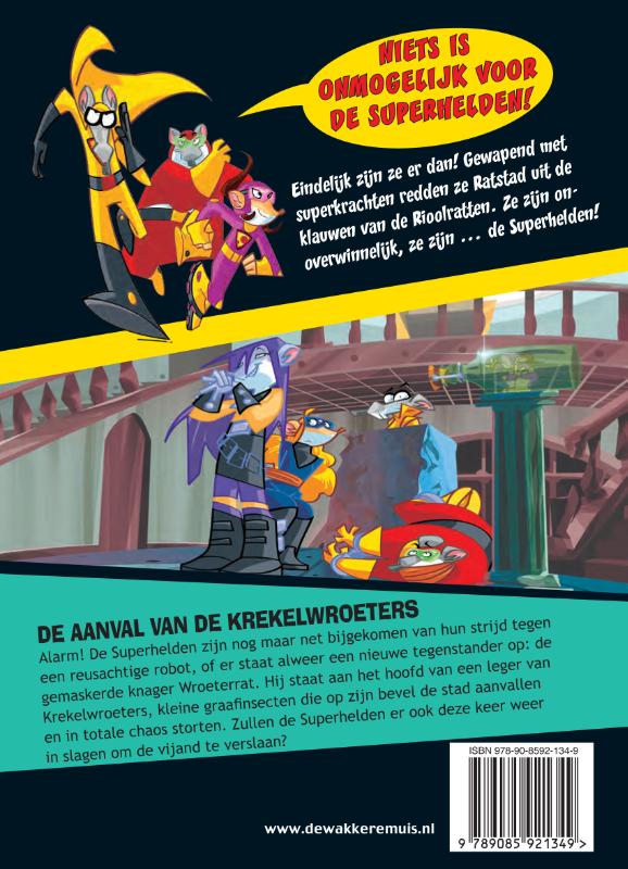 Achterkant van De aanval van de krekelwroeters